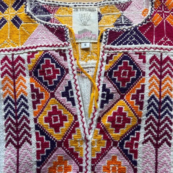 Madewell X J M Dry Goods Floral Embroidered Blouse Size Small Boho Hippie - Picture 2 of 4